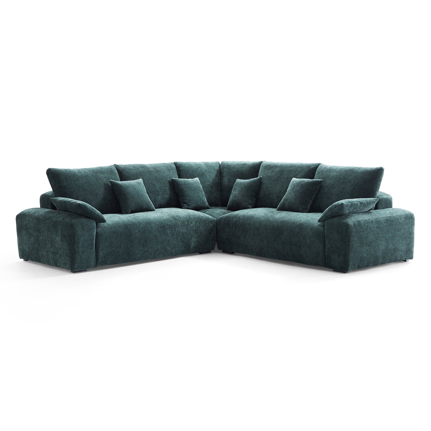 The Empress Green Corner Sectional-Green-109.5"