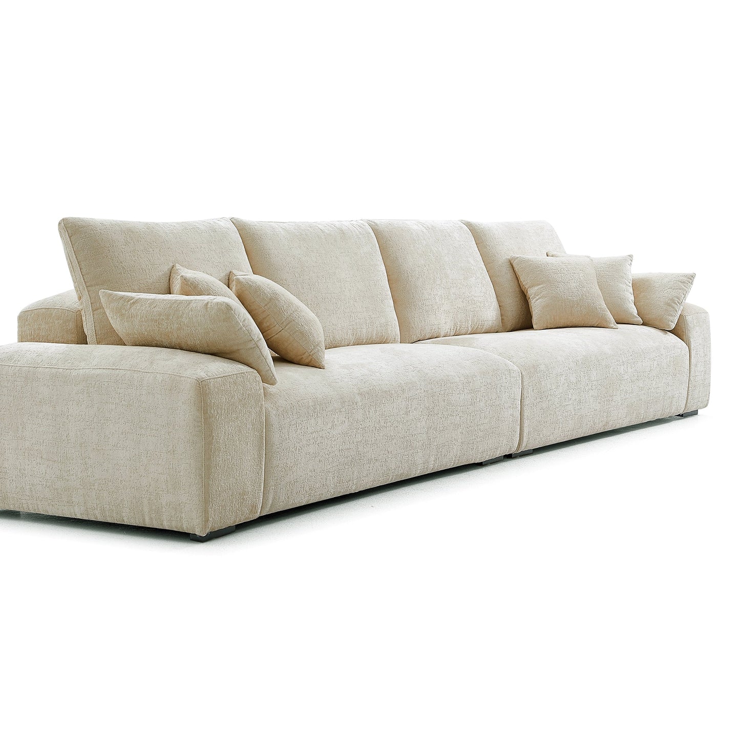 The Empress Gray Sofa-Beige-140.1″