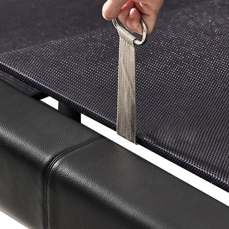 Charcoal Toast Leather Bed-Black