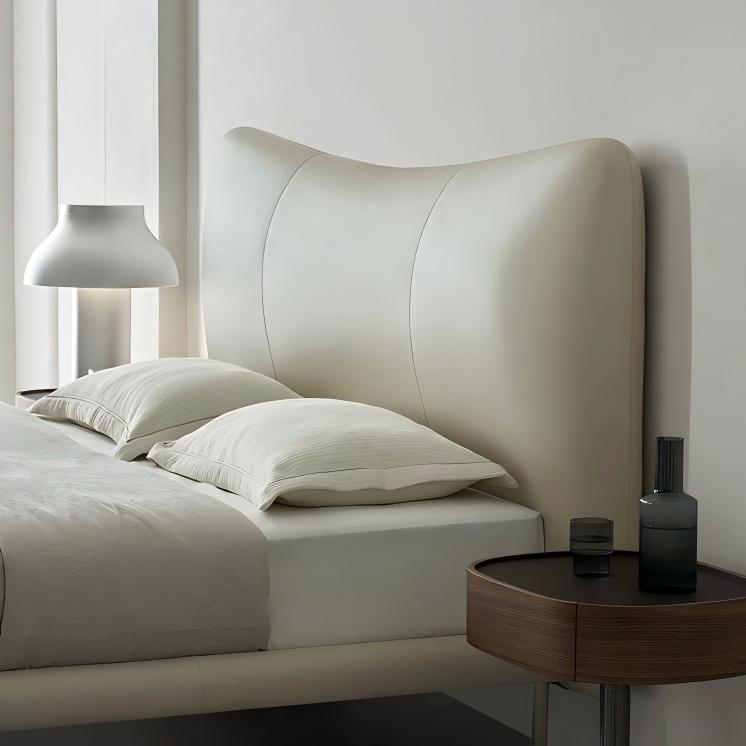 Choco Swirl Leather Bed-Beige