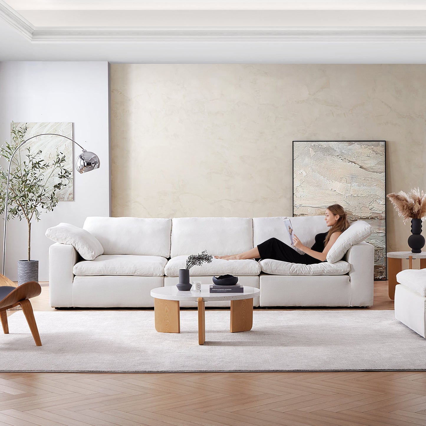 Tender Wabi Sabi Sand Sofa-White