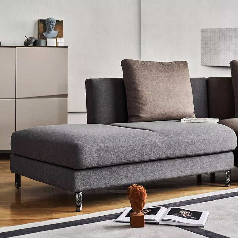 Peanut Dual Tone Curved Sectional-Gray & Brown