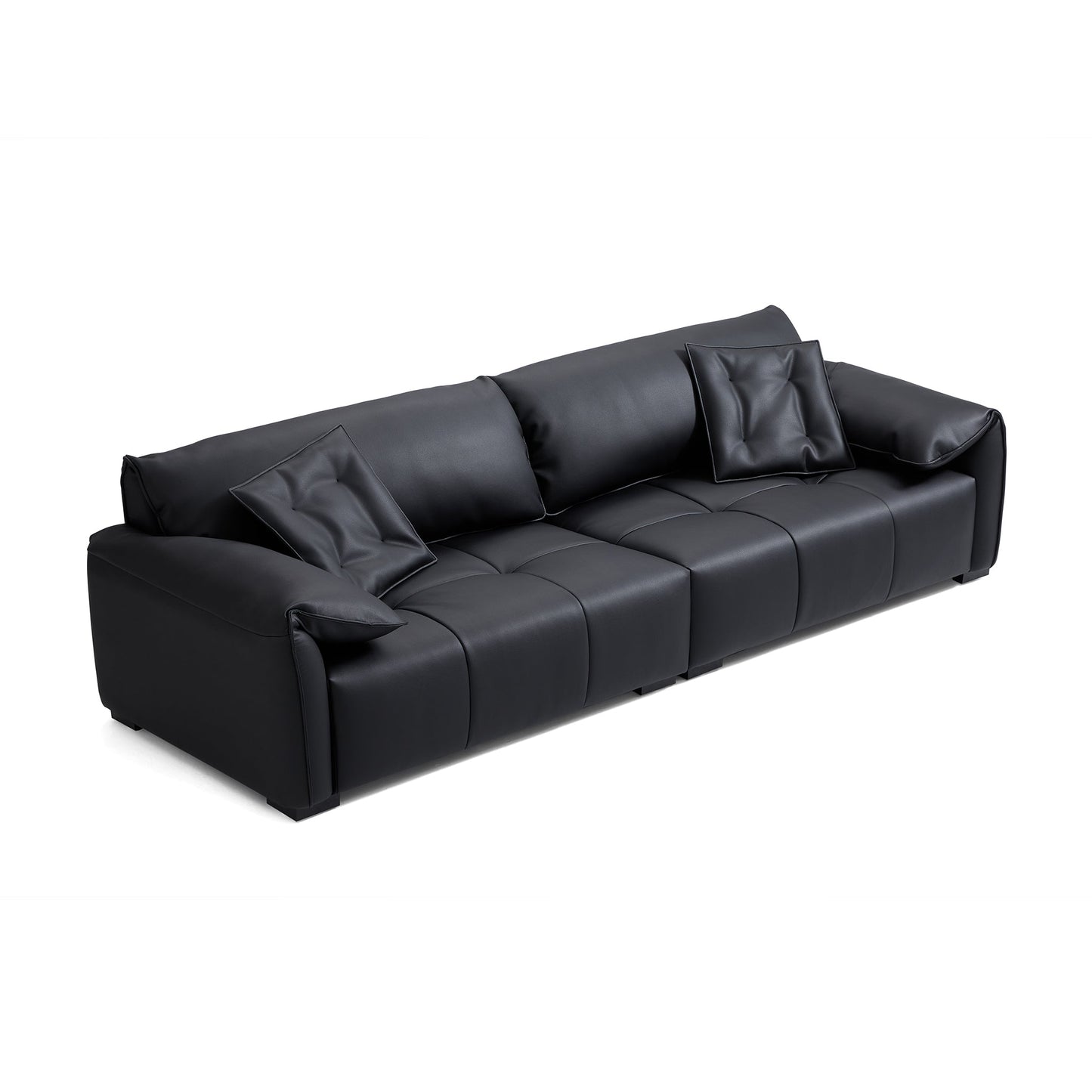 Anorea Contemporary Minimalist Sofa-Black