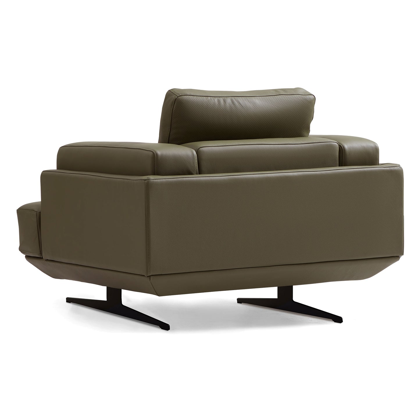 Olivia Top Grain Genuine Leather Sofa Set-Olive