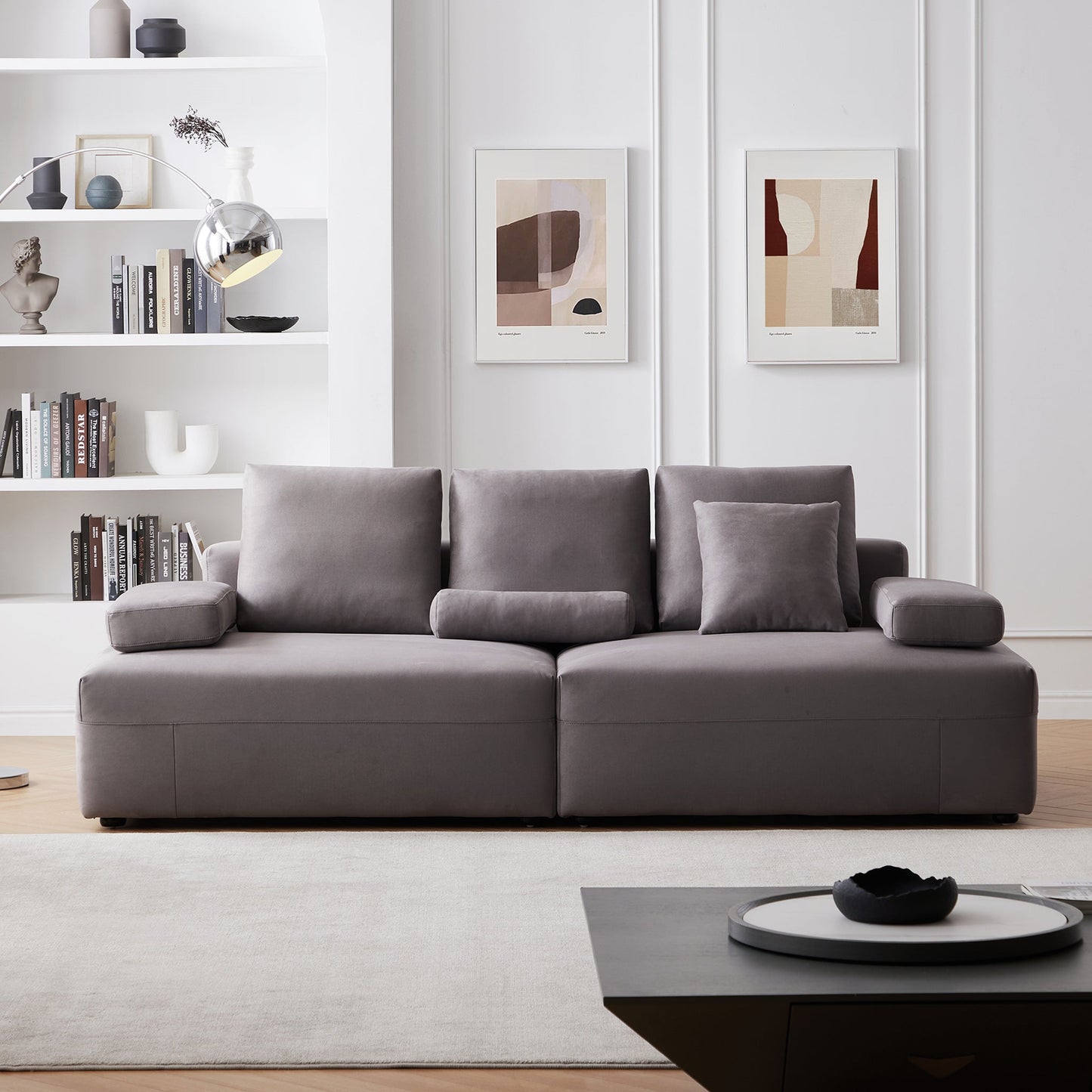 Composition Wabi Sabi Gray Sofa-Gray