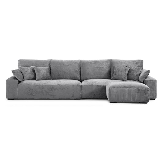 The Empress Gray Sofa and Ottoman-hidden