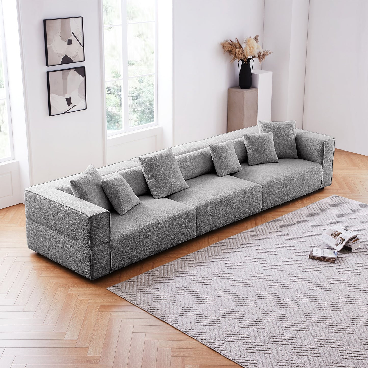 Nordic Modern Creamy Sofa-Gray