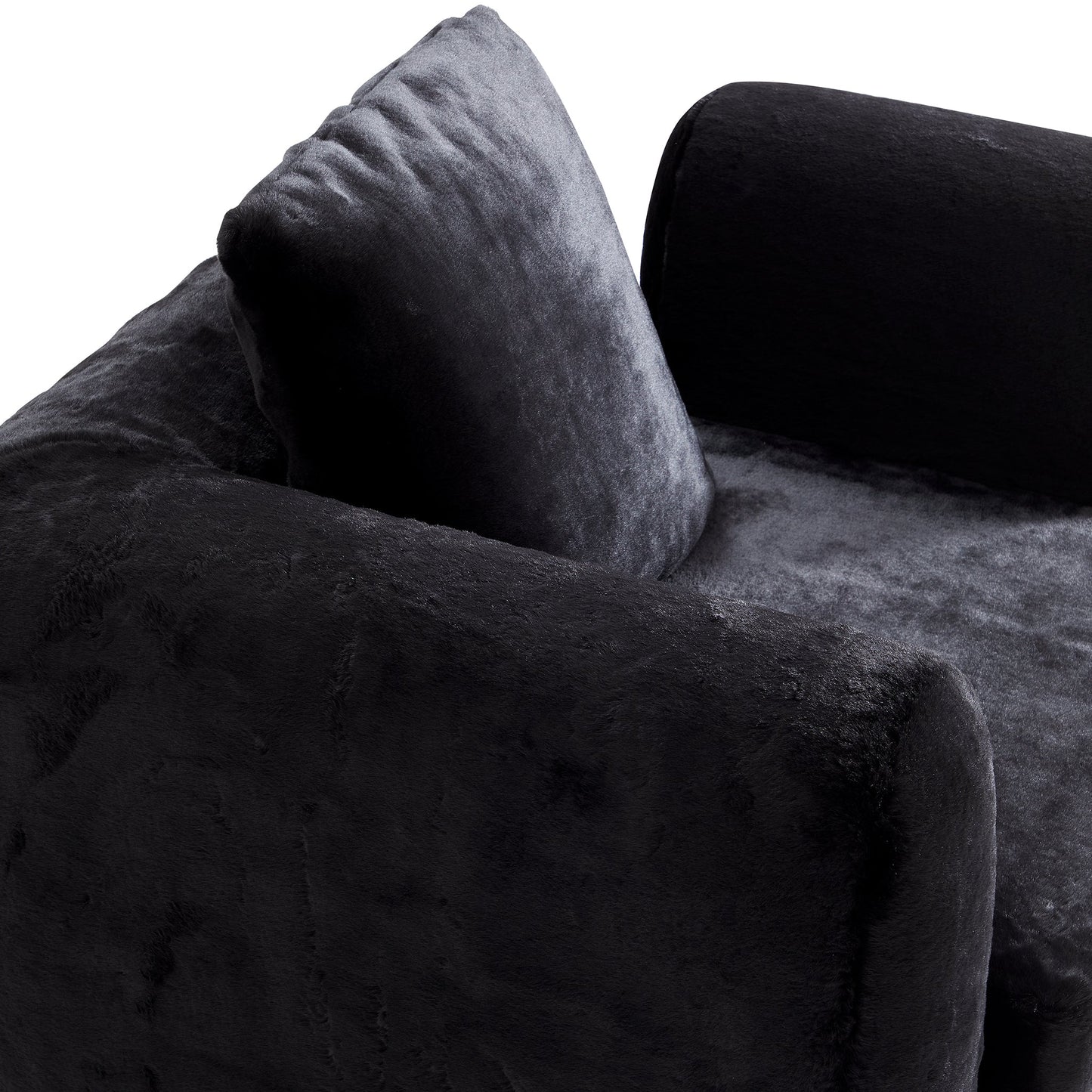 Obsidian Plush Accent Chair-Black