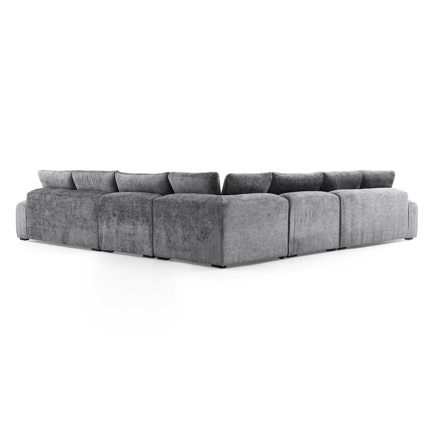 The Empress Beige Corner Sectional Sofa-Gray-144.9"
