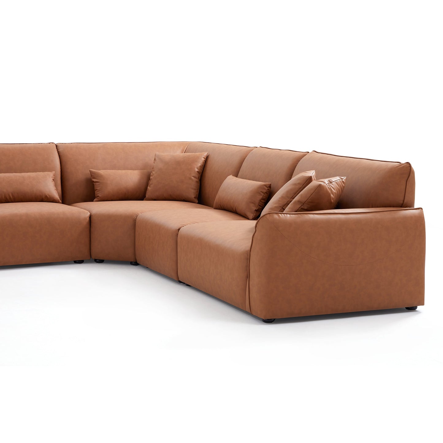 Canapé d'angle minimaliste marron Milano Moda