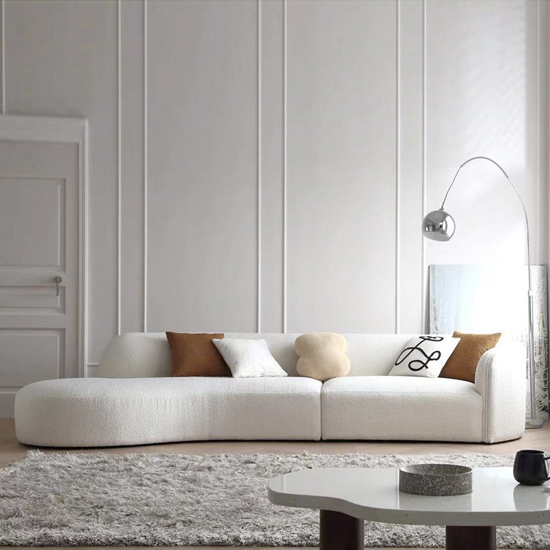 Wabi Sabi White Crescent Bay Sofa-White