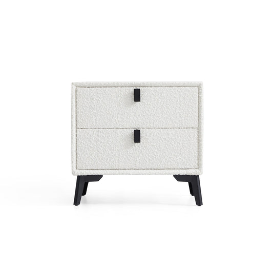 Cushy Boucle Fabric Nightstand-hidden