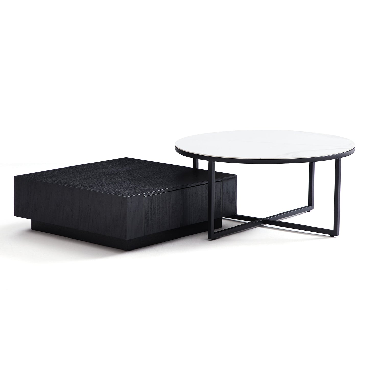 Clarence Round & Square Coffee Table Set-31.5″ & 27.6″
