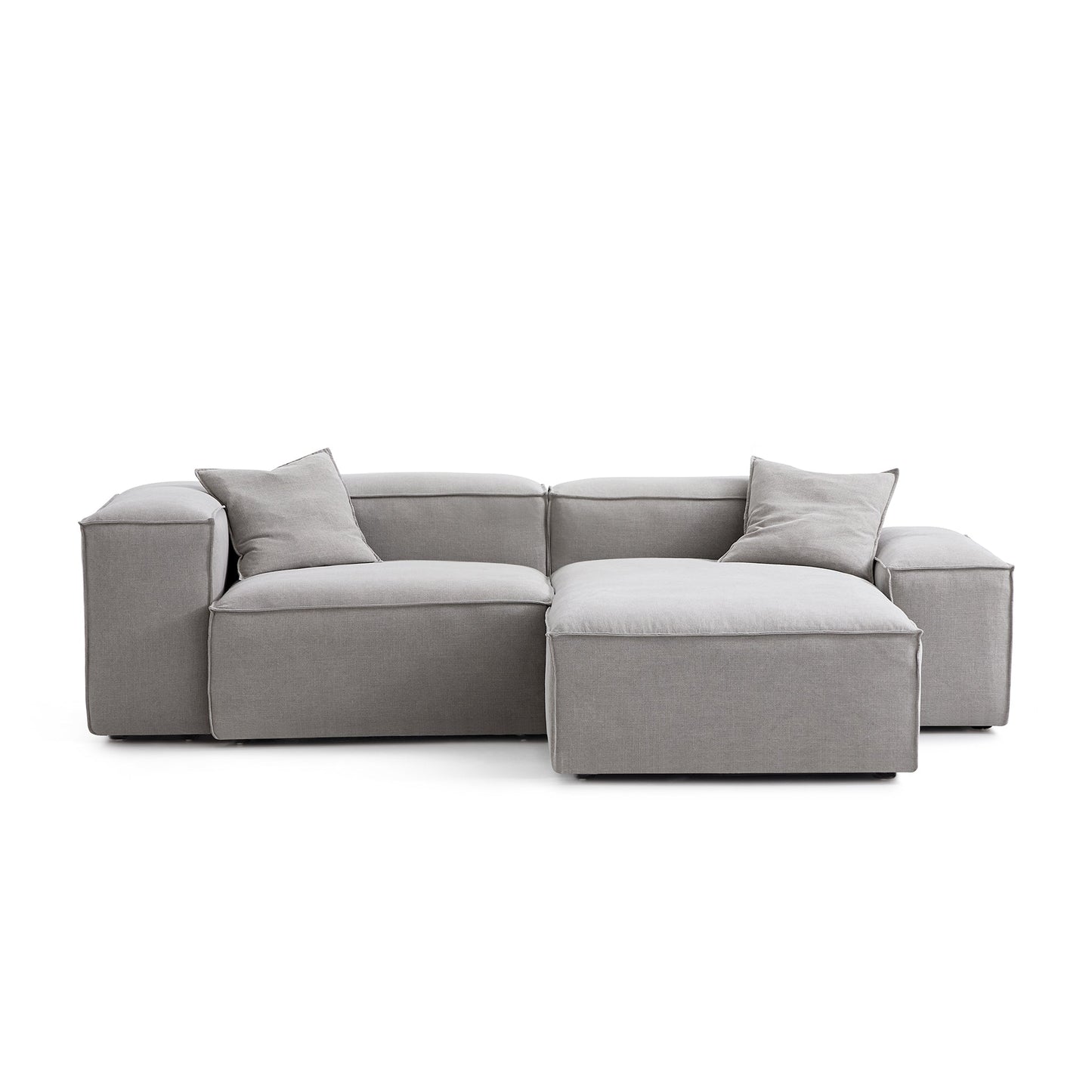 Freedom Modular Sectional Sofa-New Gray-106.3"-Low & High