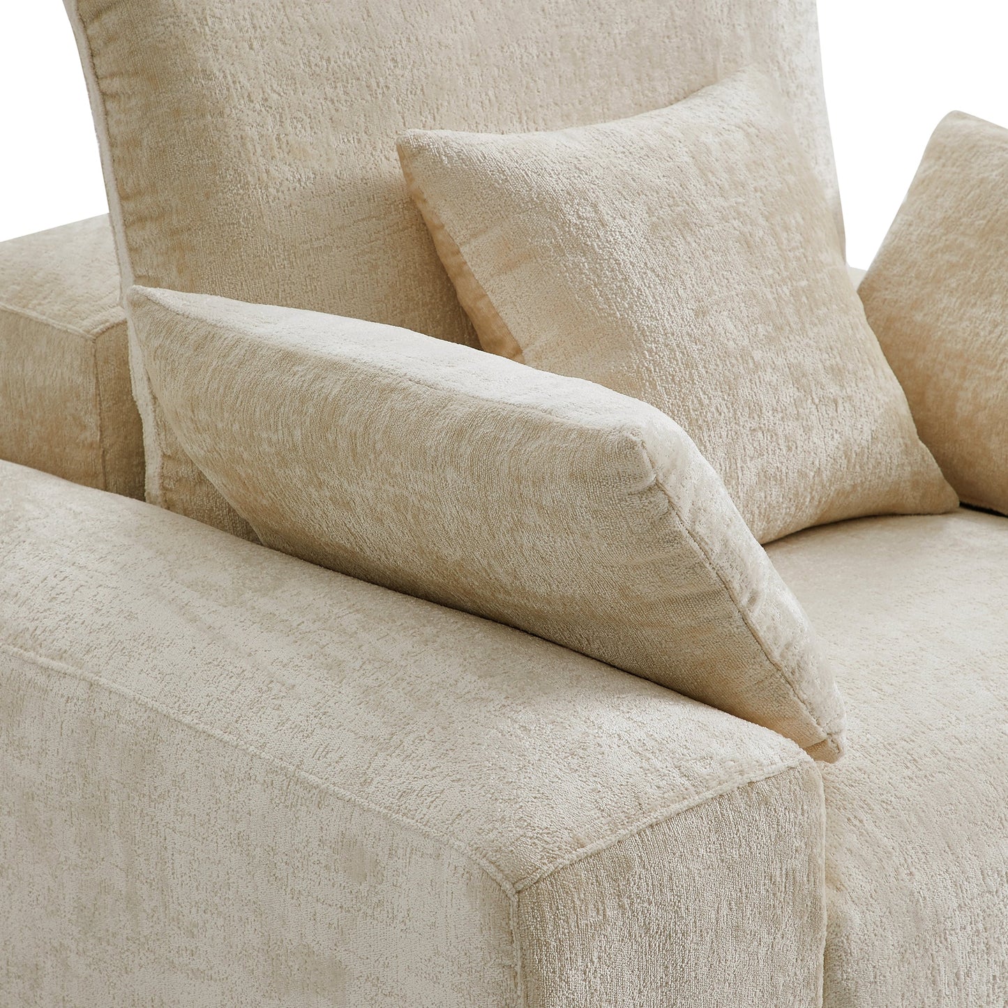 The Empress Beige Armchair-Beige