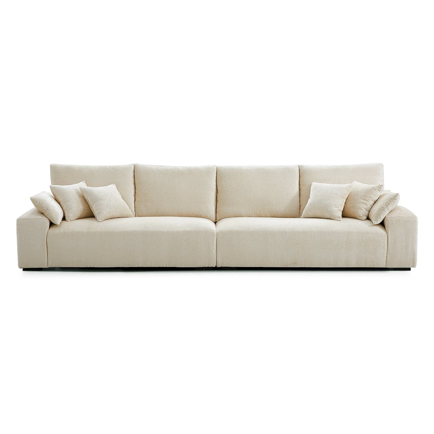 The Empress Beige Sofa-Beige-140.1″