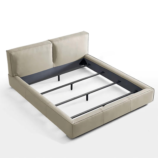 Pudding Leather Bed-Beige