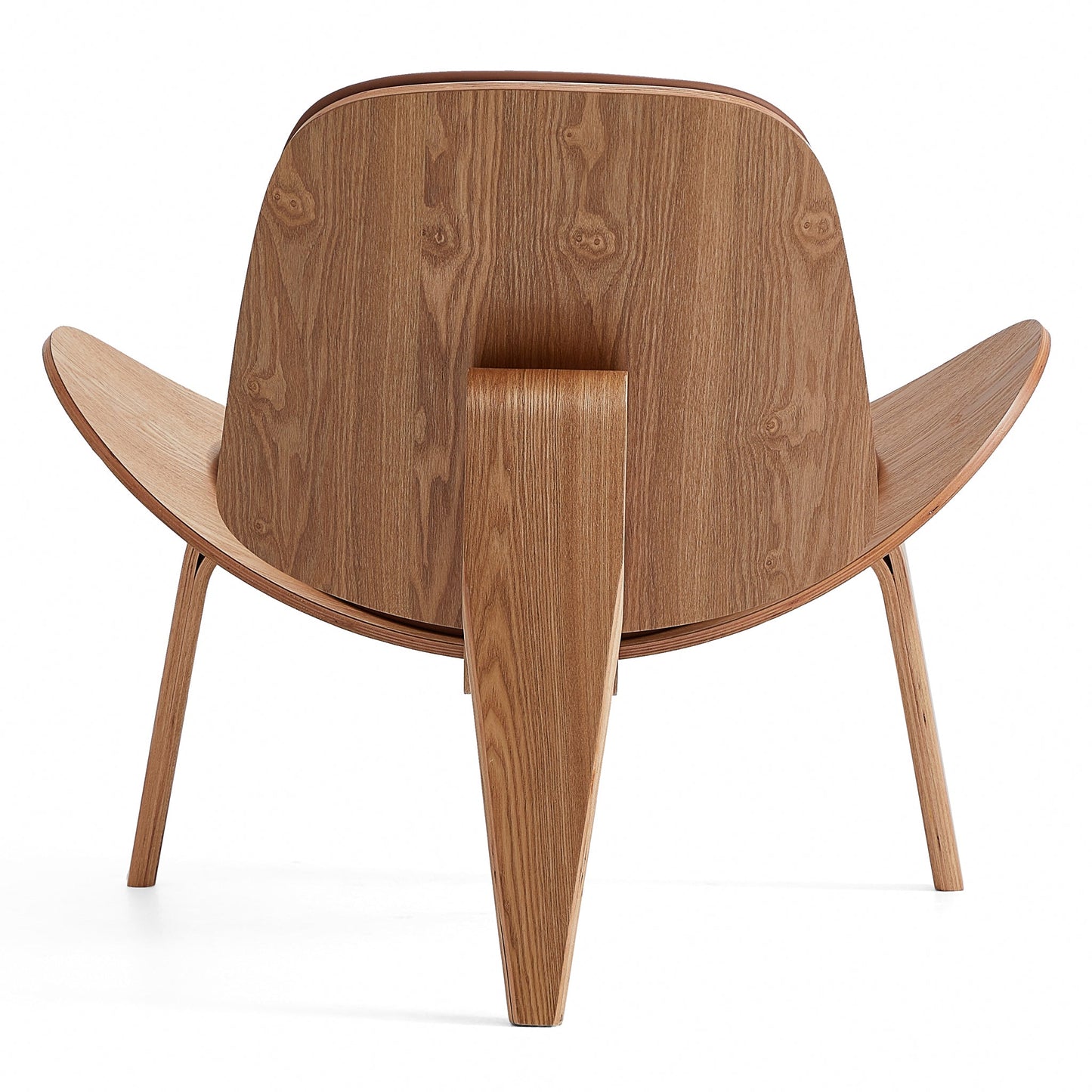 Mermaid Wegner Black Shell Chair-Brown