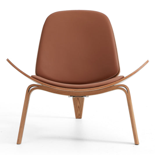 Mermaid Wegner Brown Shell Chair-hidden