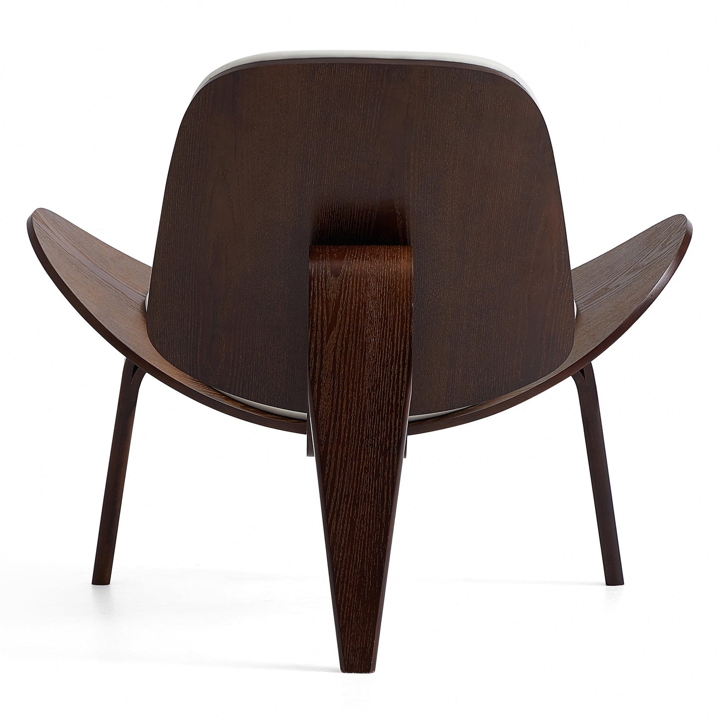 Mermaid Wegner Black Shell Chair-White