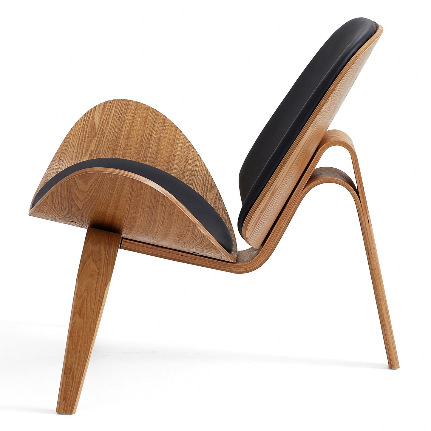 Mermaid Wegner Black Shell Chair-Black