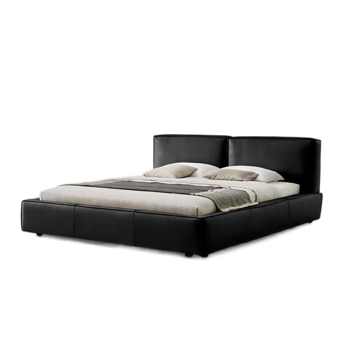Pudding Leather Bed-Black