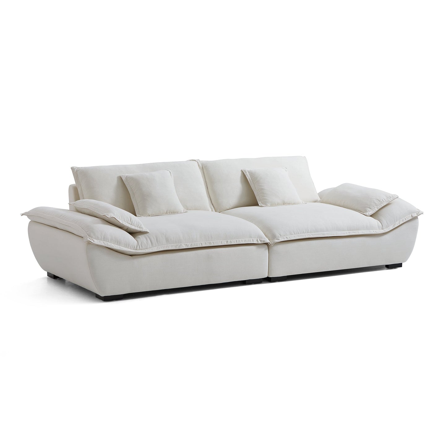Casper Sailboat Fabric Sofa-Beige