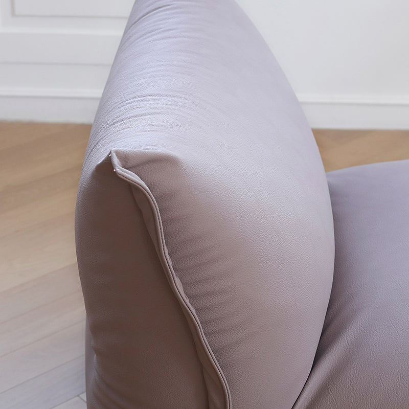 Teddy Minimalist Bean Bag Armless Chair & Lounger-Purple