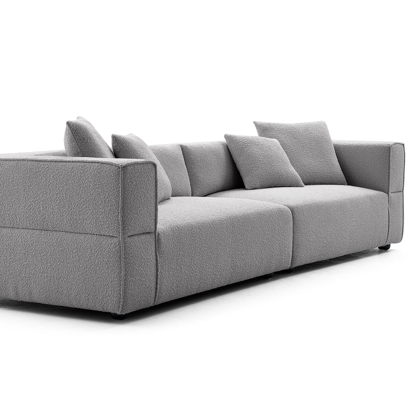 Nordic Modern Gray Sofa-Gray-4 Seater 103.1"