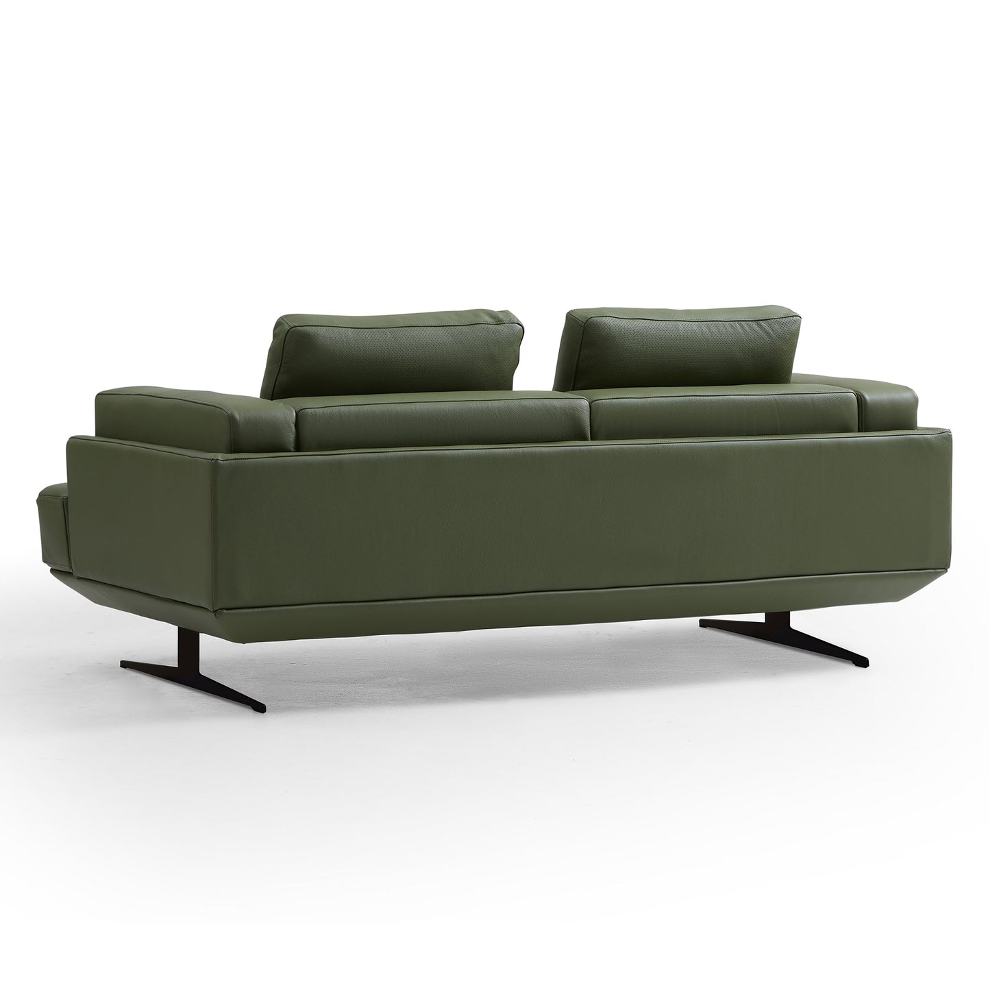 Olivia Top Grain Genuine Leather Sofa-Green