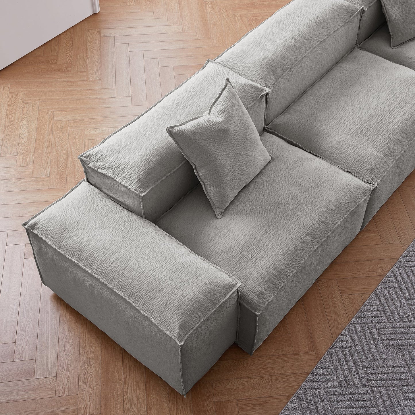 Freedom Modular White Sofa-Gray