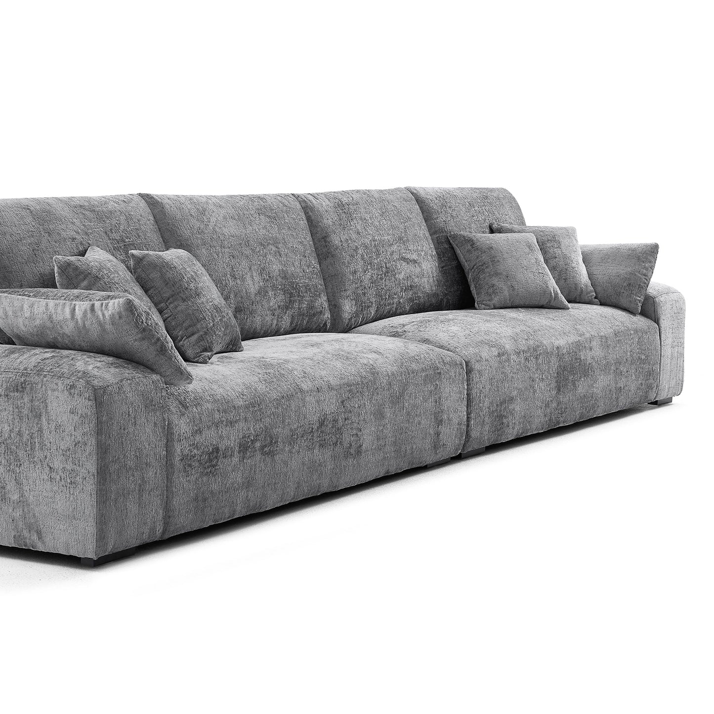The Empress Yellow Sofa Set-Gray-140.1"