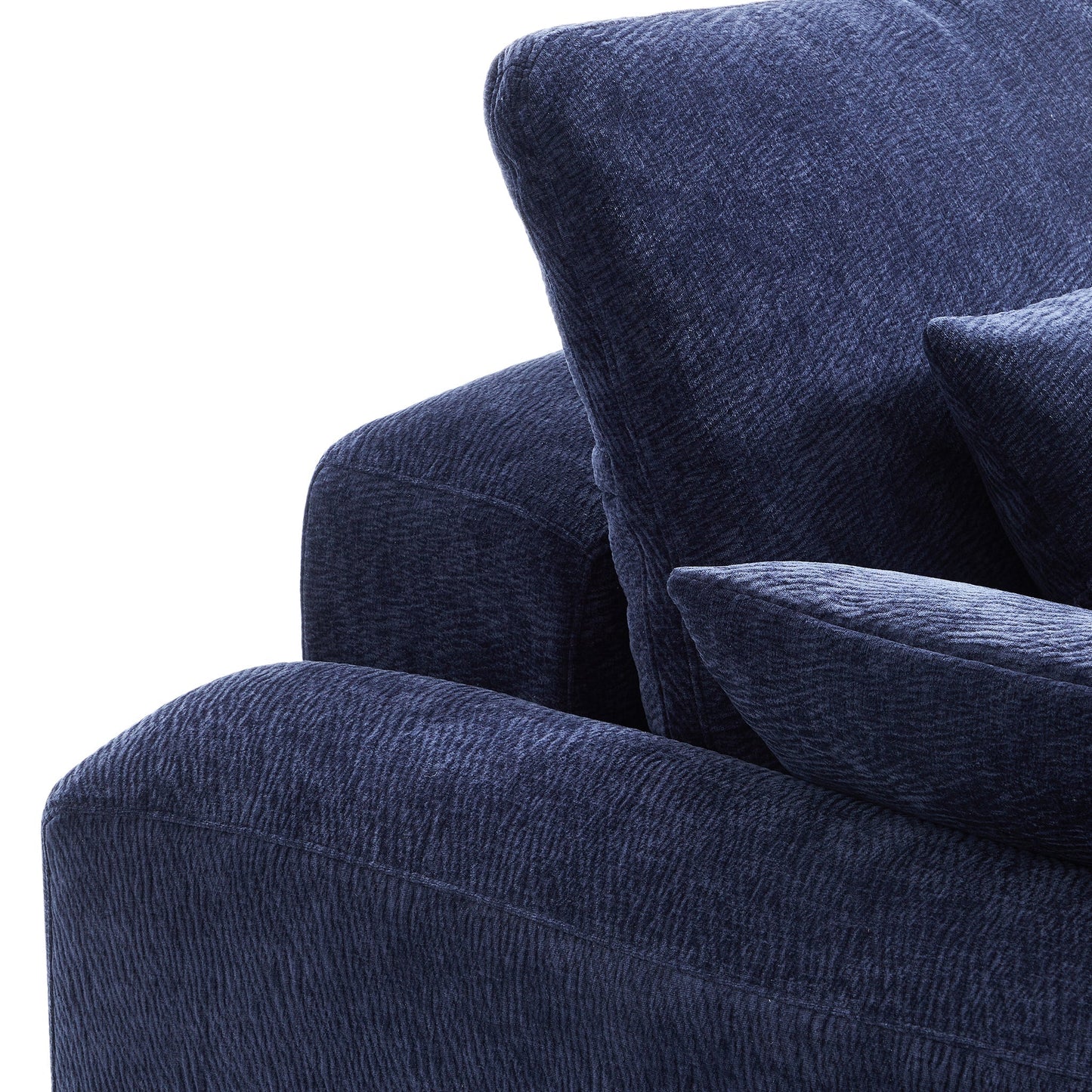 The Empress Navy Blue U Shaped Sectional-Navy Blue
