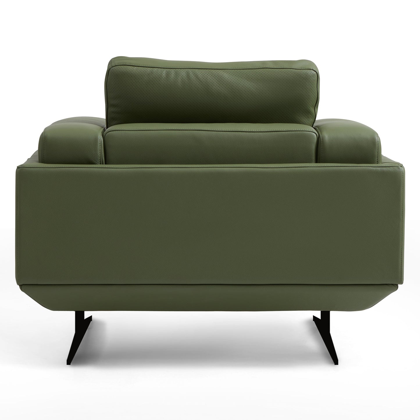 Olivia Top Grain Genuine Leather Armchair-Green