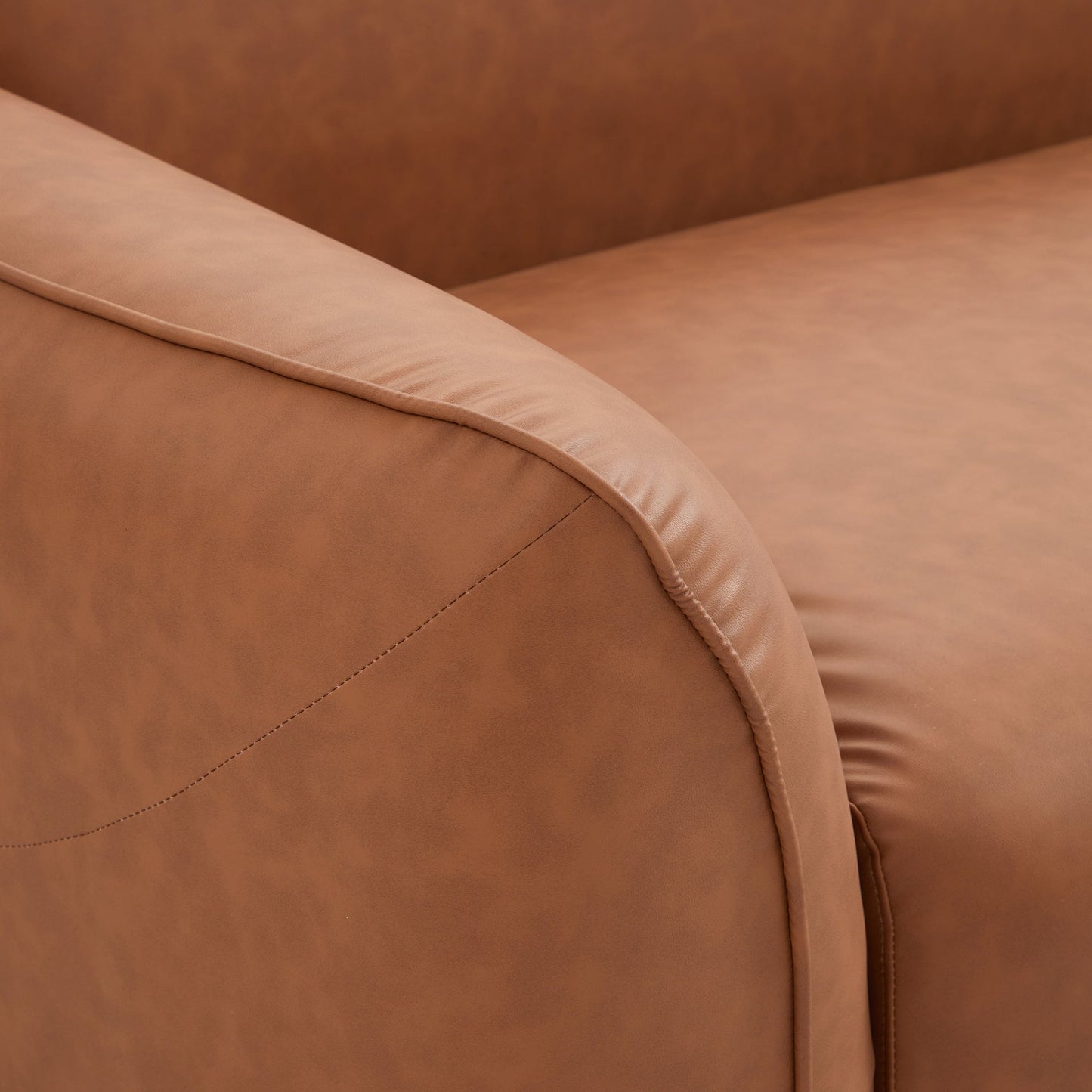 Milano Moda Minimalist Brown Corner Sofa-Brown