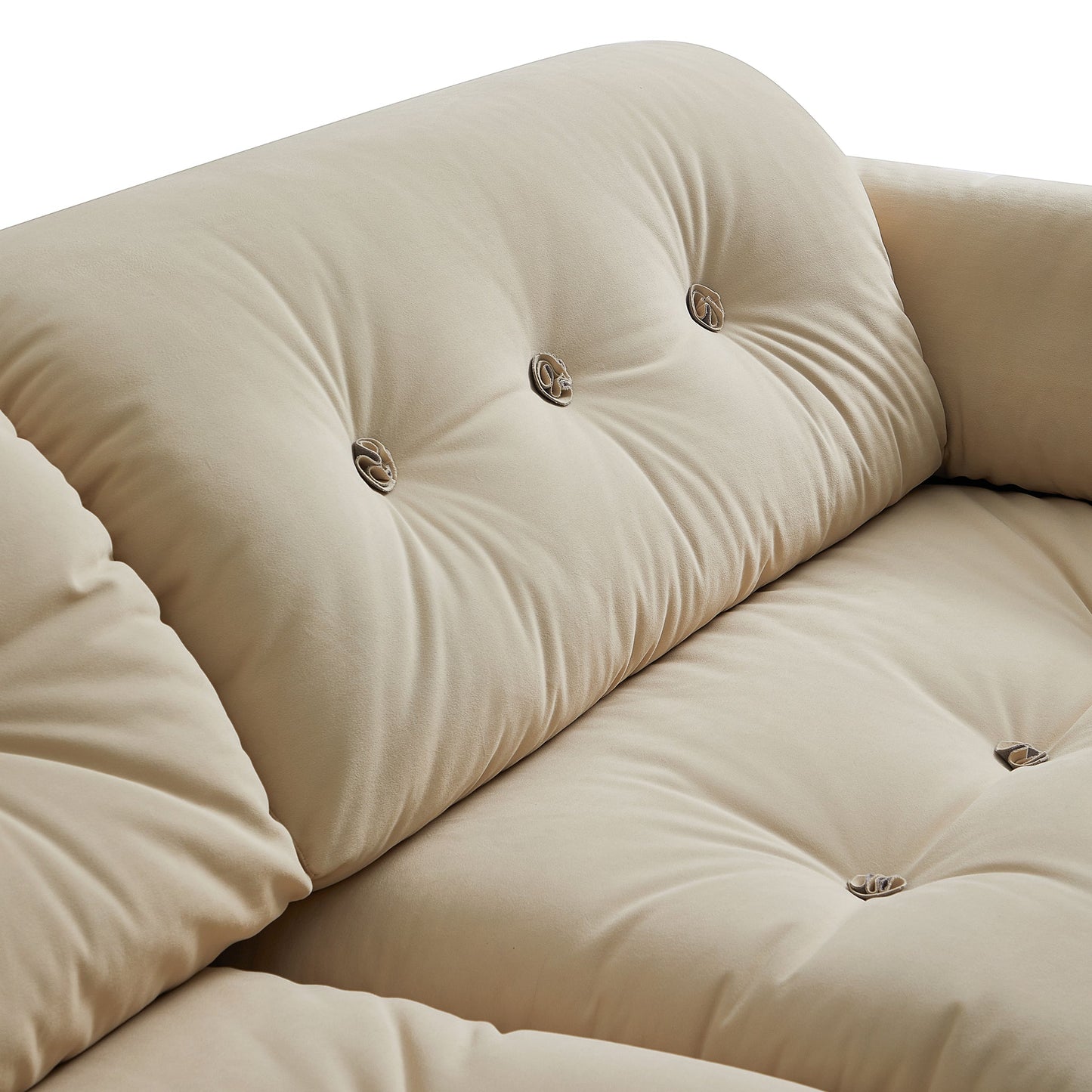 Butter Tufted Sofa-Khaki