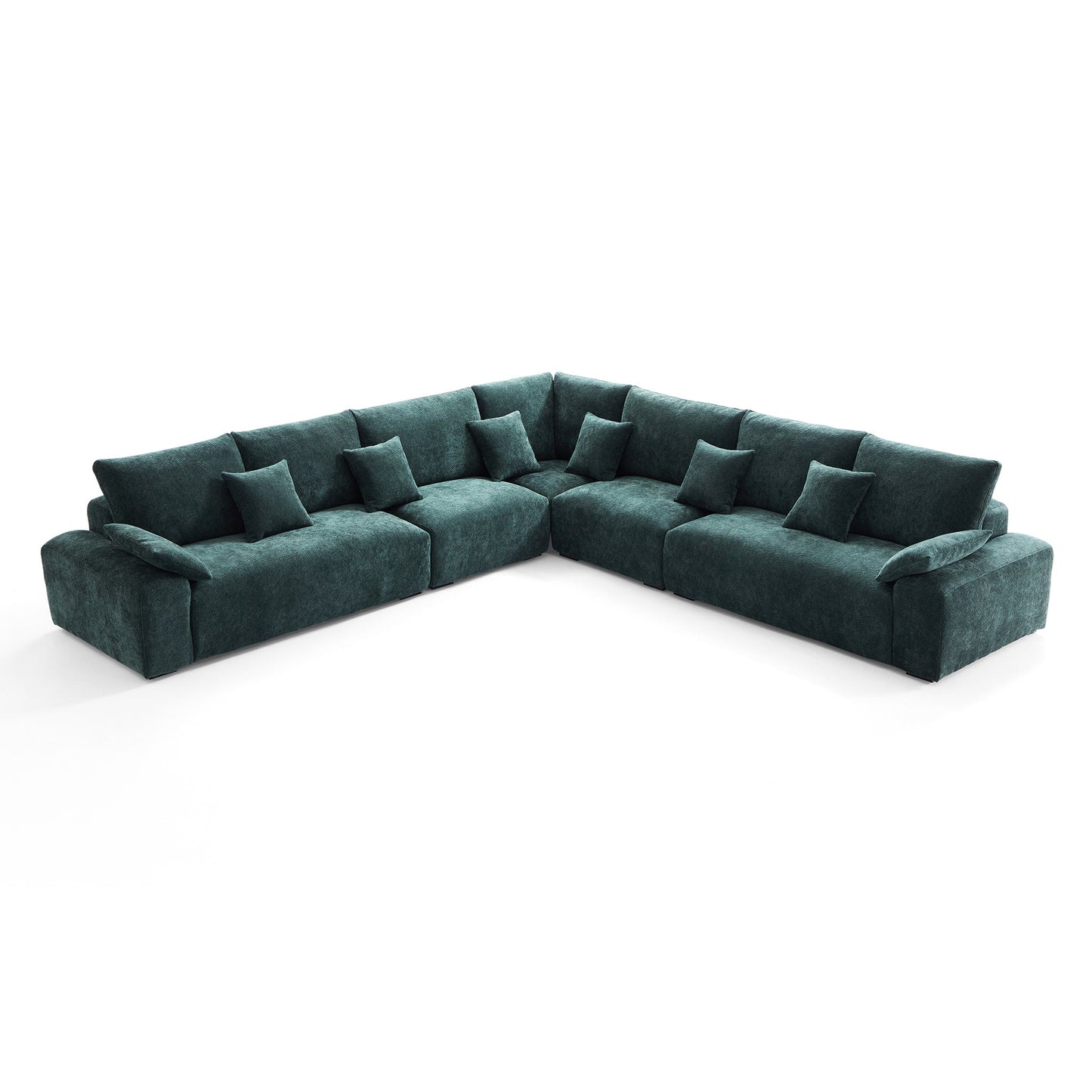 The Empress Green Corner Sectional-Green-144.9"