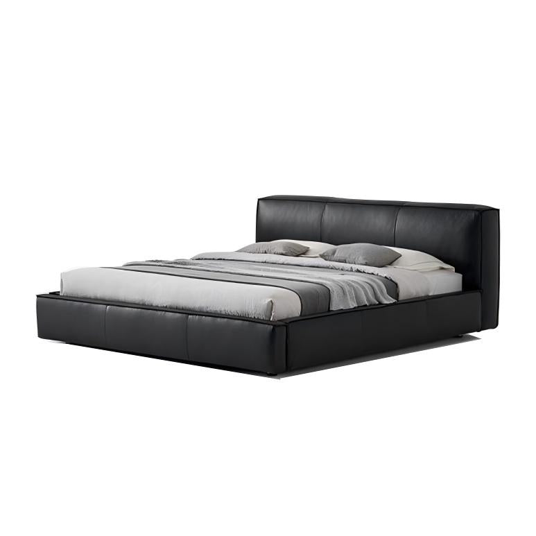 Cinnamon Leather Bed-Black