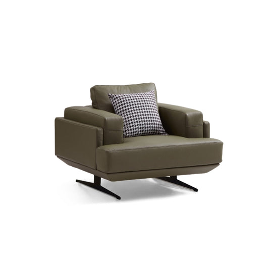 Olivia Top Grain Genuine Leather Armchair-hidden