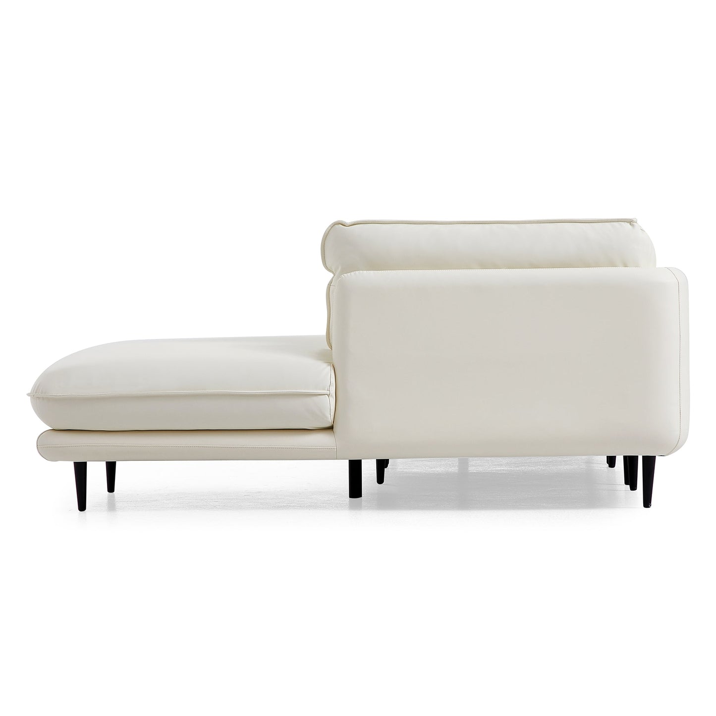 Vanilla White Leather Sectional-White