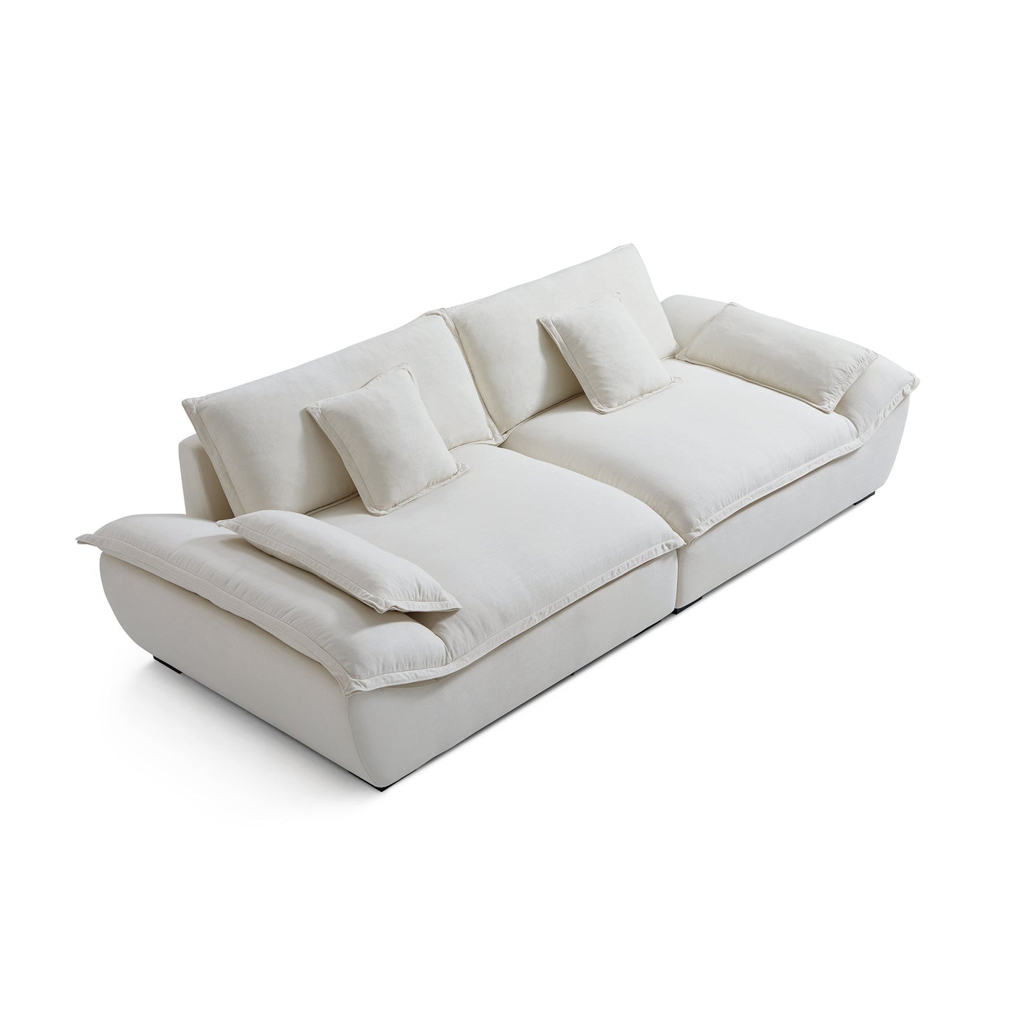 Casper Sailboat Fabric Sofa-Beige