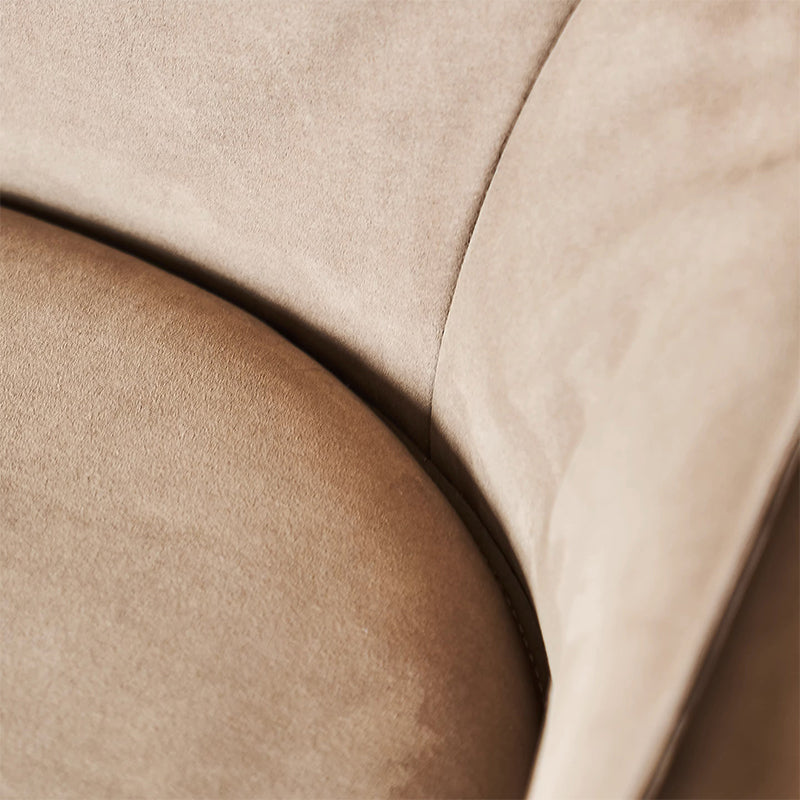 Hippo Camel Suede Accent Chair-Camel