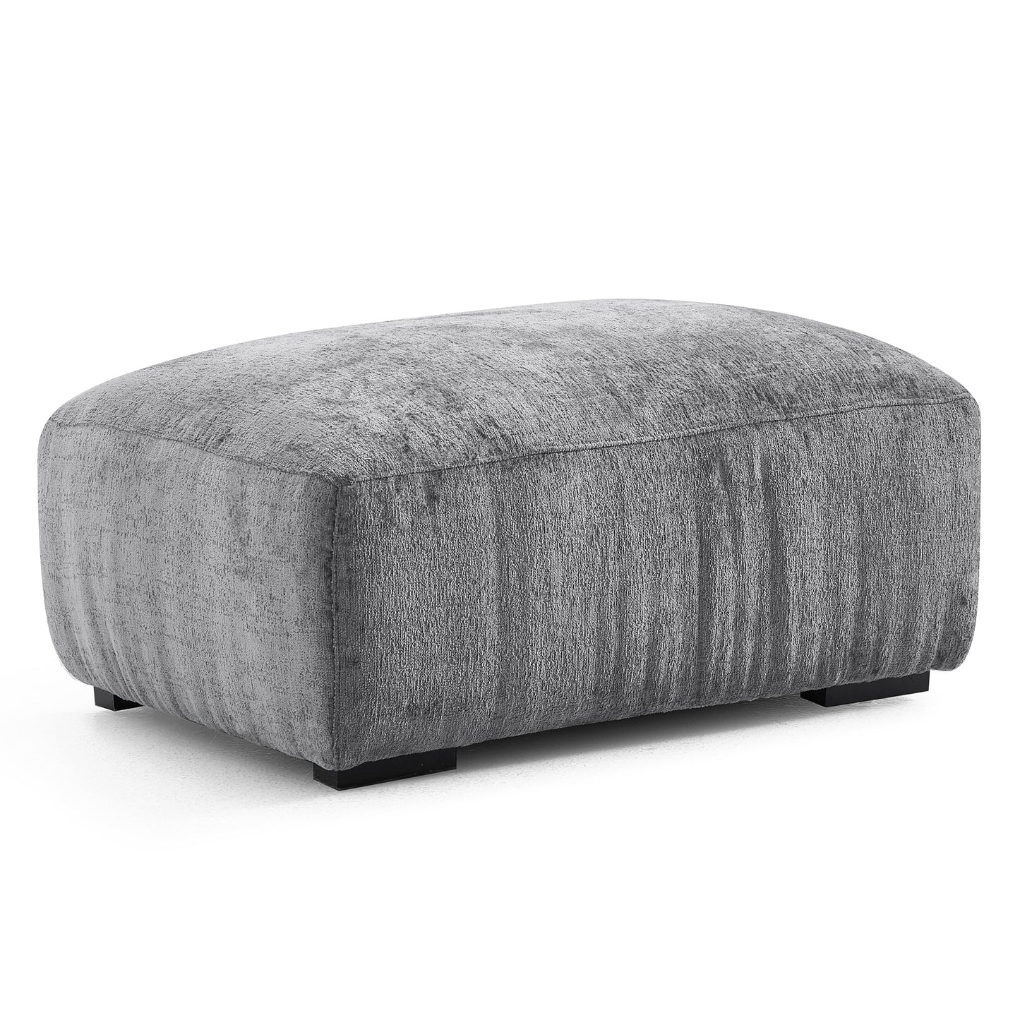 The Empress Beige Sofa and Ottoman-Gray