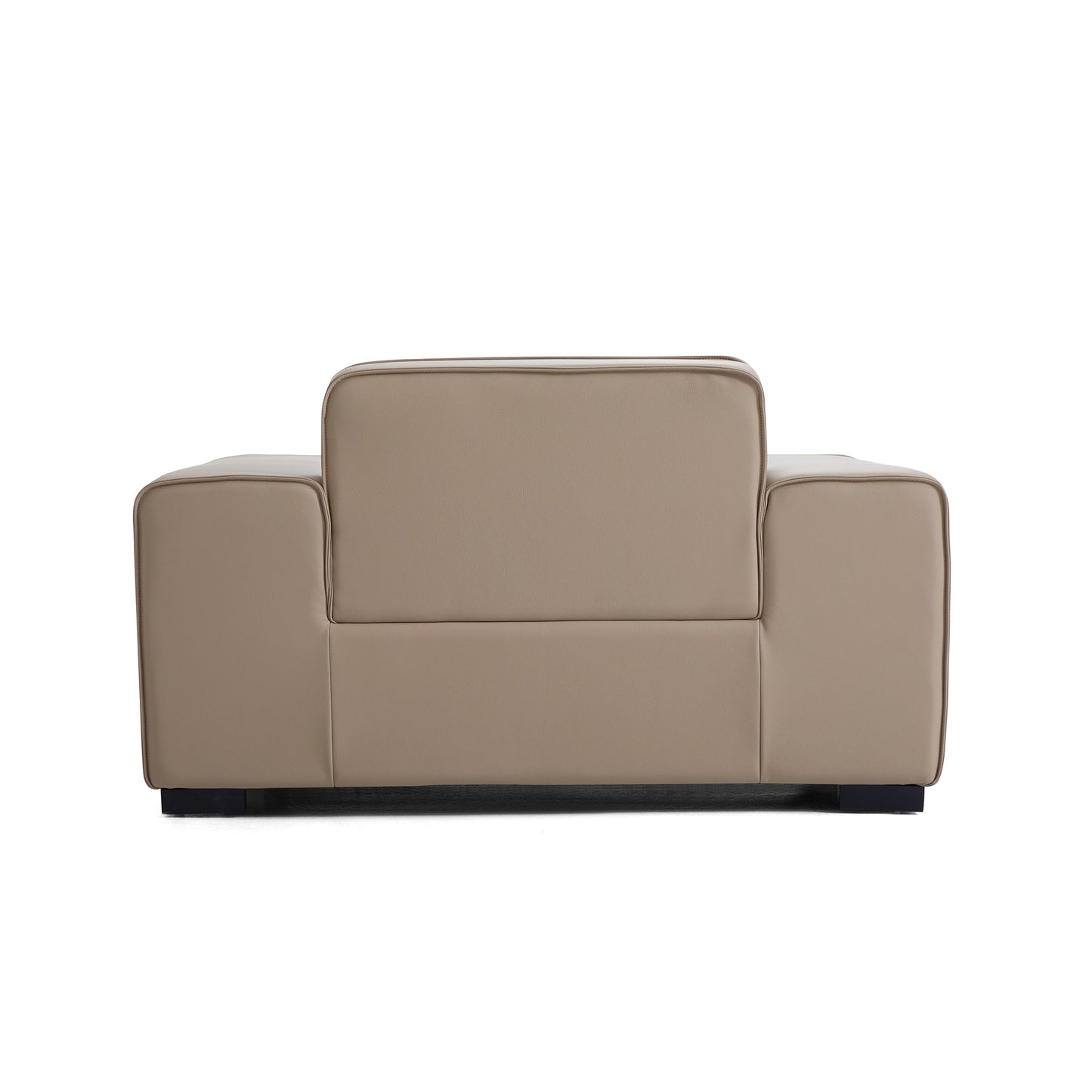 Domus Modular Khaki Leather Armchair-Khaki