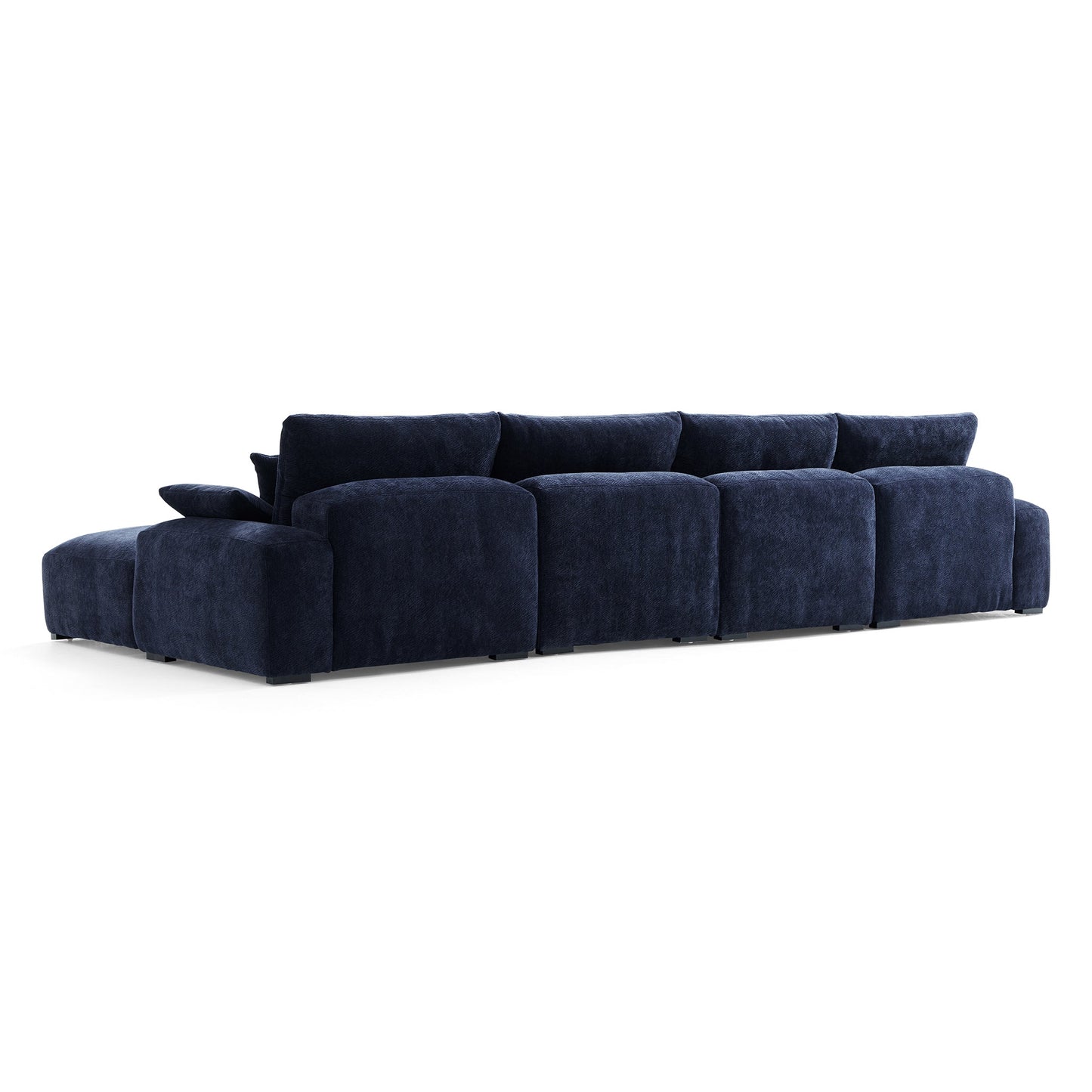 The Empress Navy Blue U Shaped Sectional-Navy Blue
