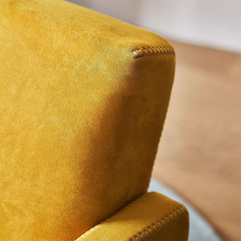 Nova Cream Boucle Utrecht Armchair-Yellow Matt Fabric