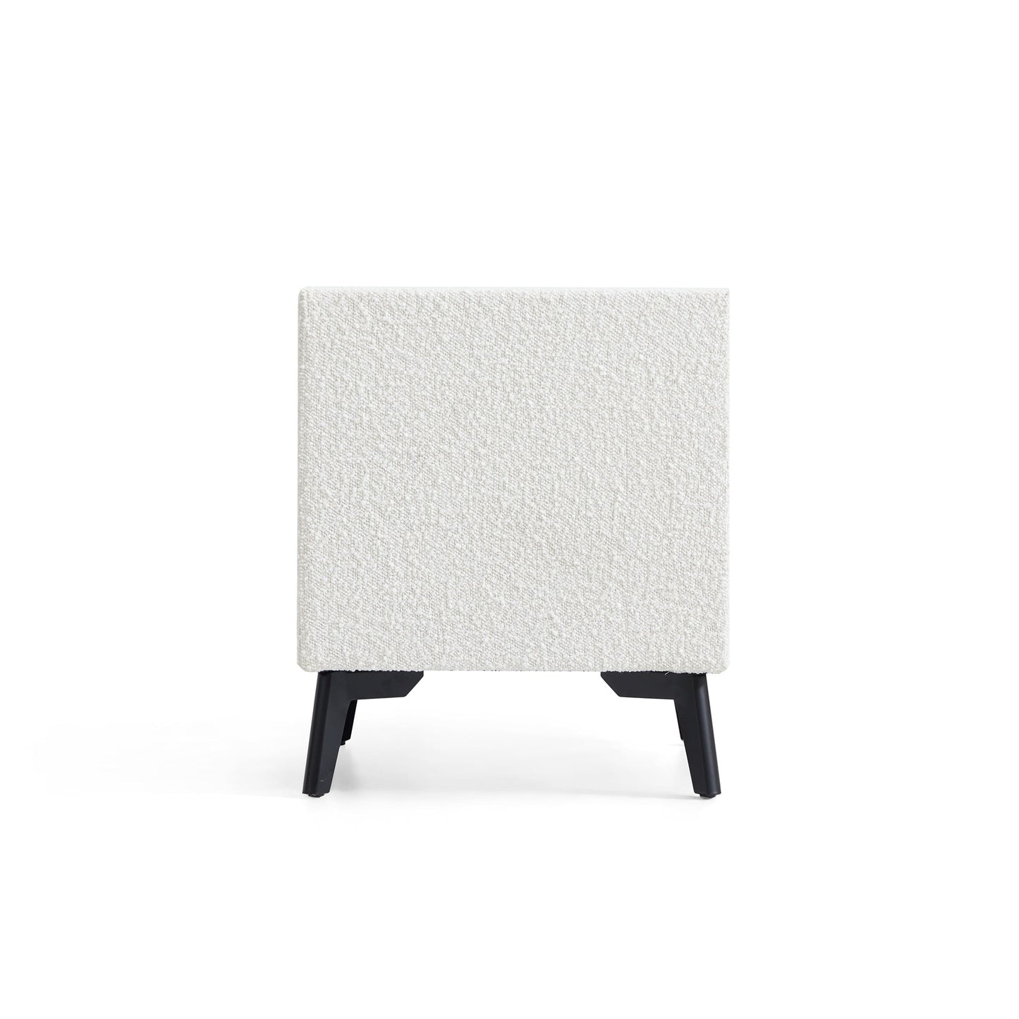 Cushy Boucle Fabric Nightstand-19.7"
