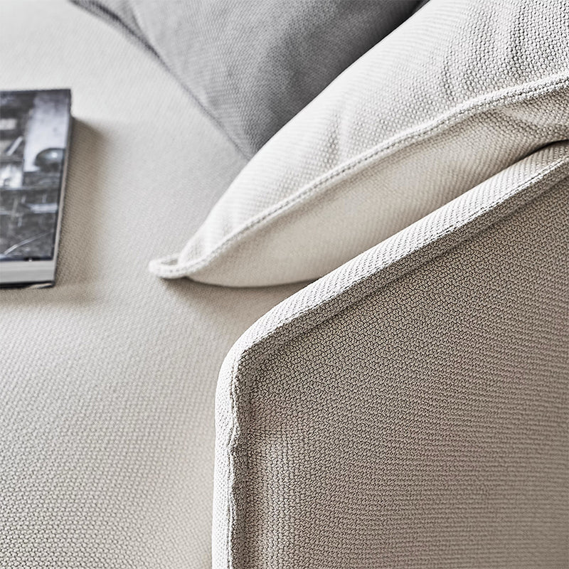 Serene Beige Fabric Sectional-Beige