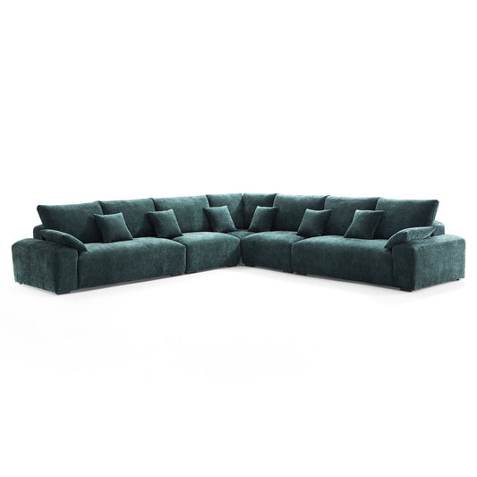 The Empress Green Corner Sectional-Green-144.9"