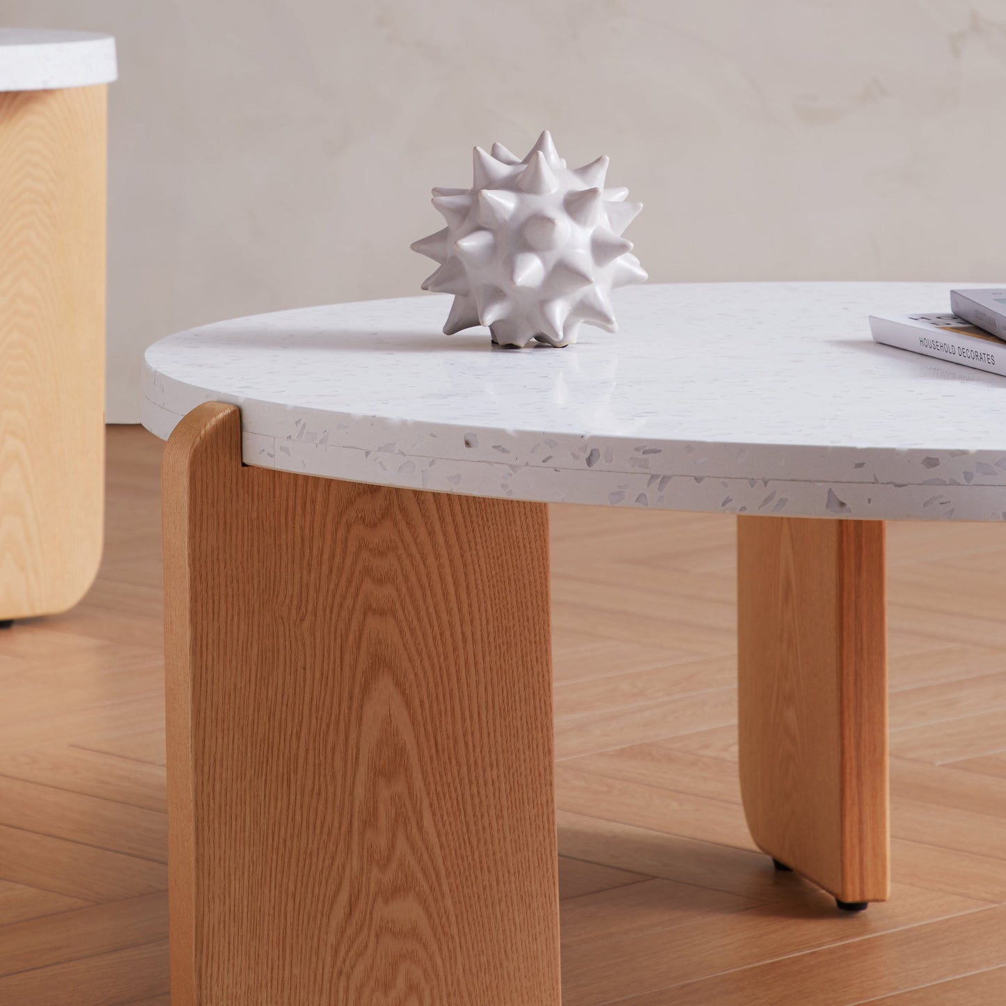 Terrazzo Coffee Table-35.4″ & 19.7″